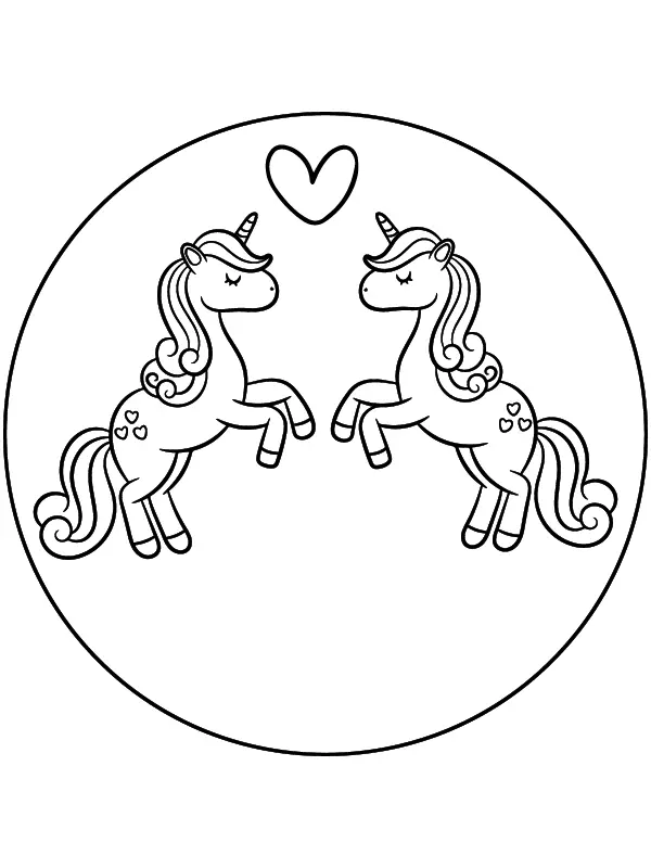 Desenhos de Unicornio Para Namorados Para Colorir 6