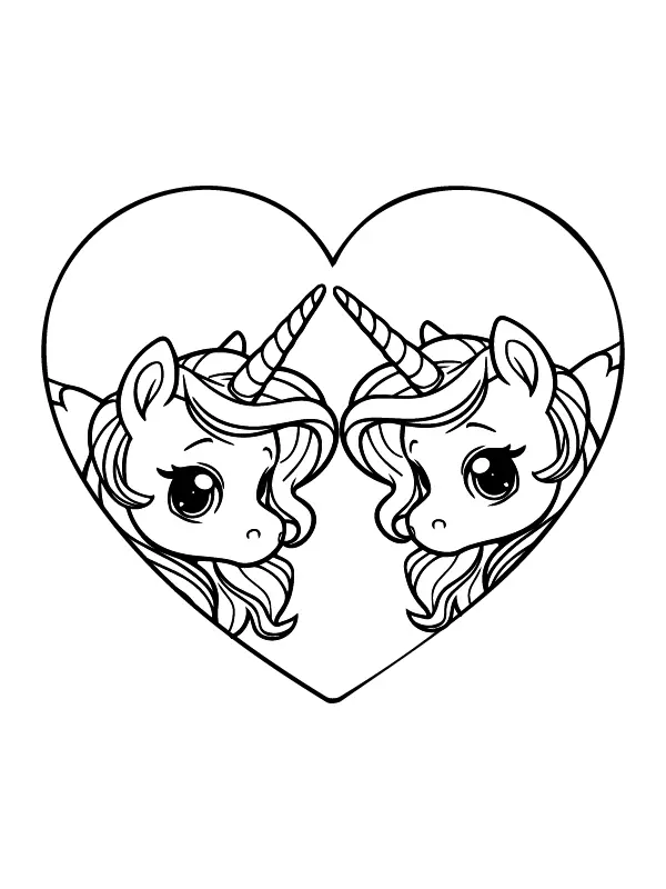 Desenhos de Unicornio Para Namorados Para Colorir 7