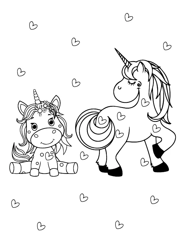 Desenhos de Unicornio Para Namorados Para Colorir 9