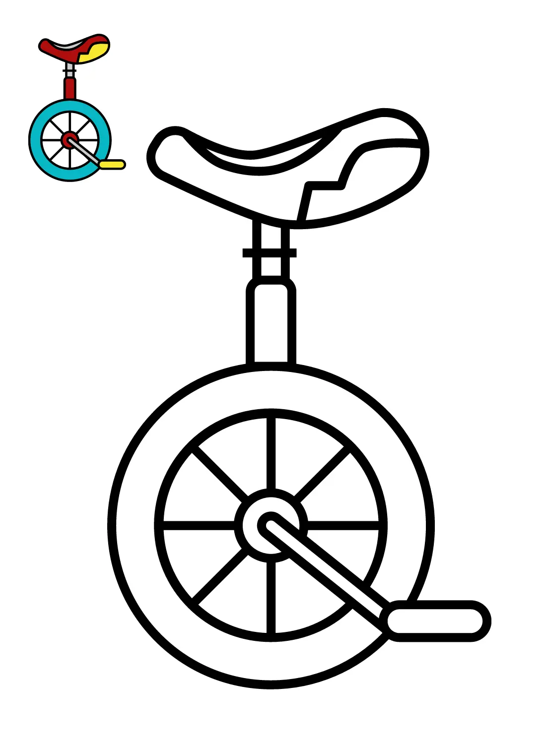 Unicycle Coloring Pages 6