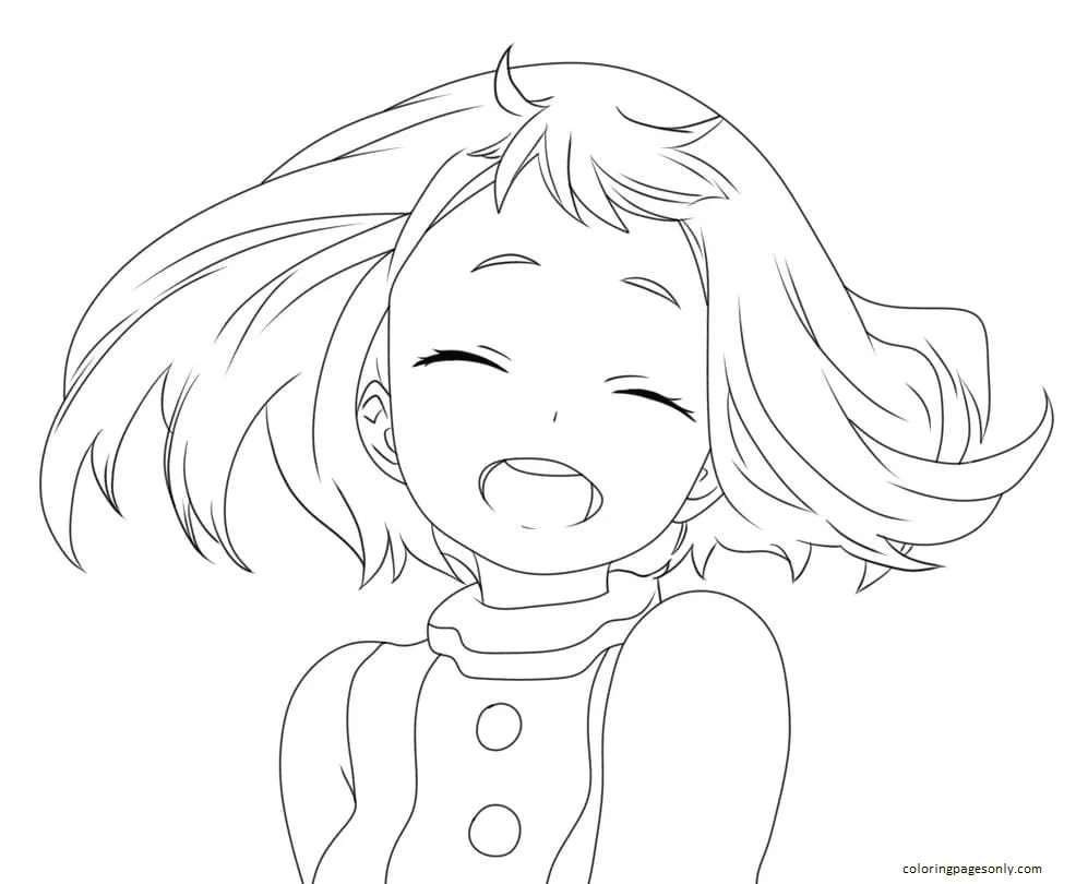 Desenhos de Uraraka Para Colorir 51