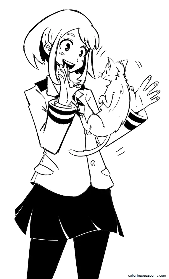 Uraraka Coloring Pages 67