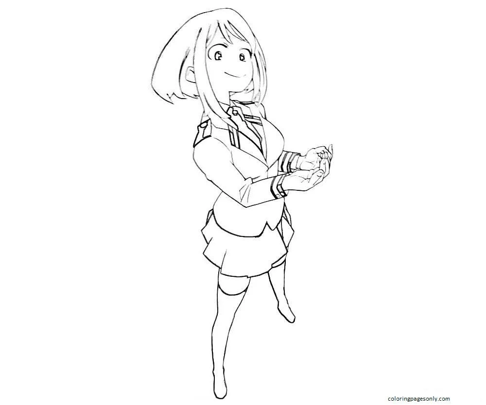 Desenhos de Uraraka Para Colorir 68