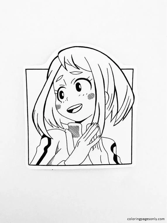 Desenhos de Uraraka Para Colorir 70