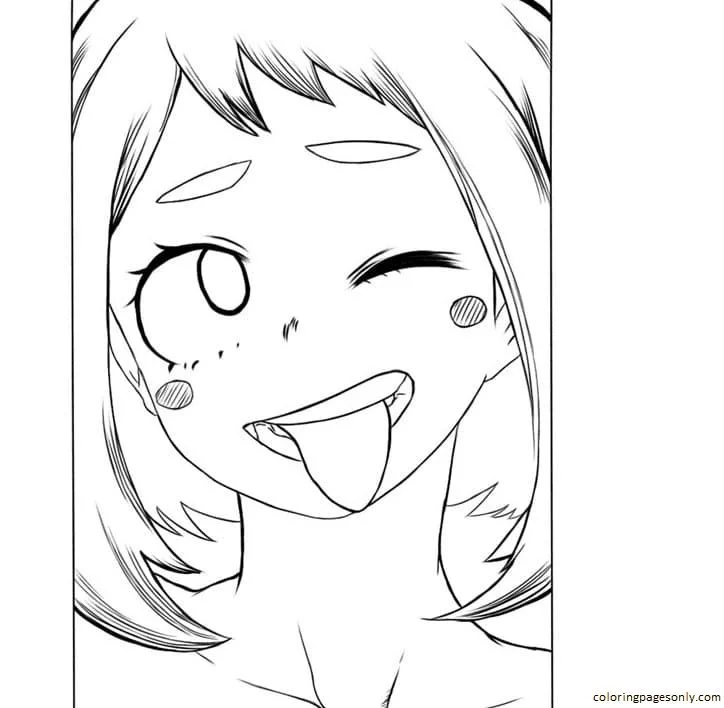 Uraraka Para Colorear 79