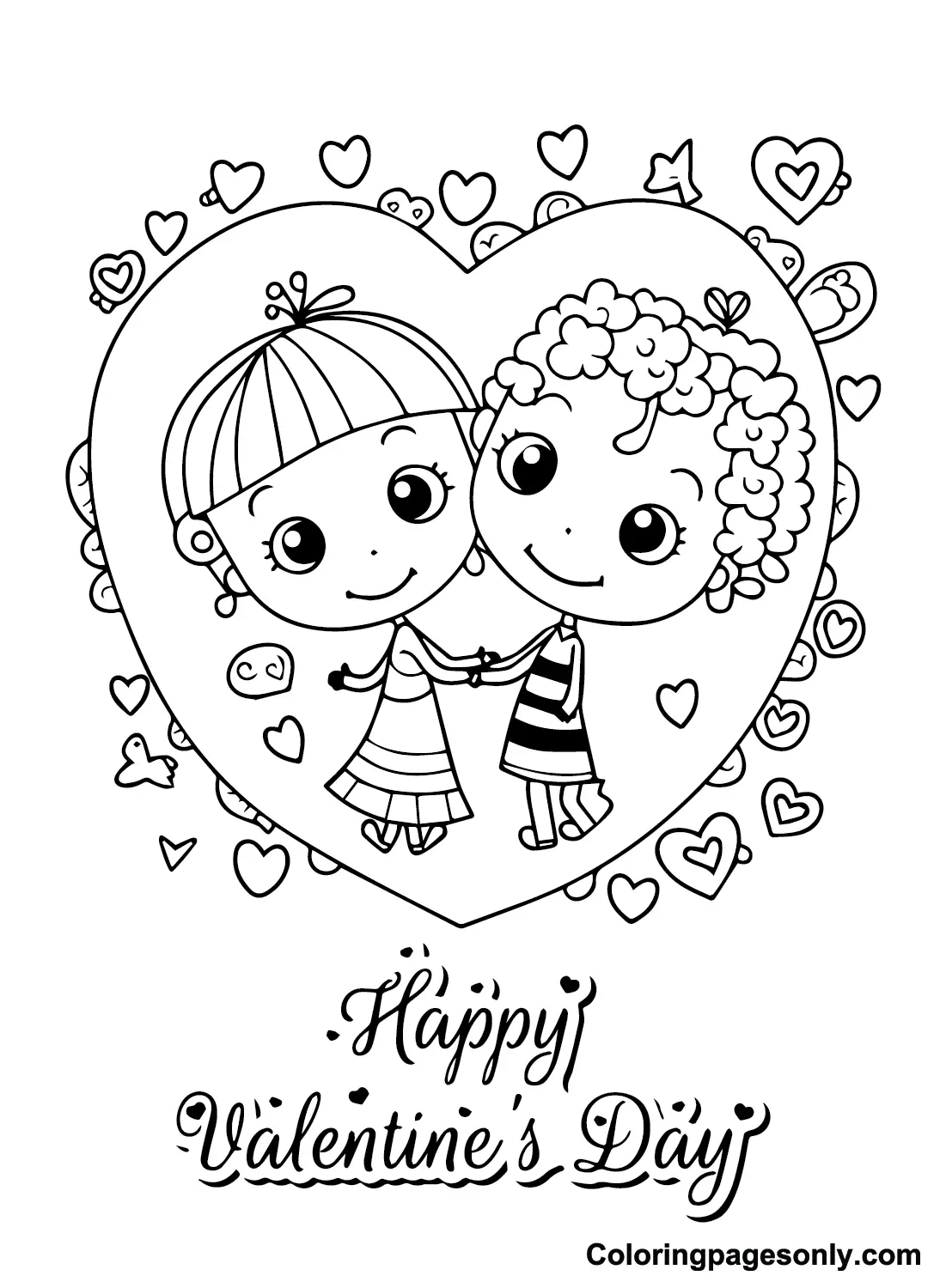 Valentines Day Cards Coloring Pages 1