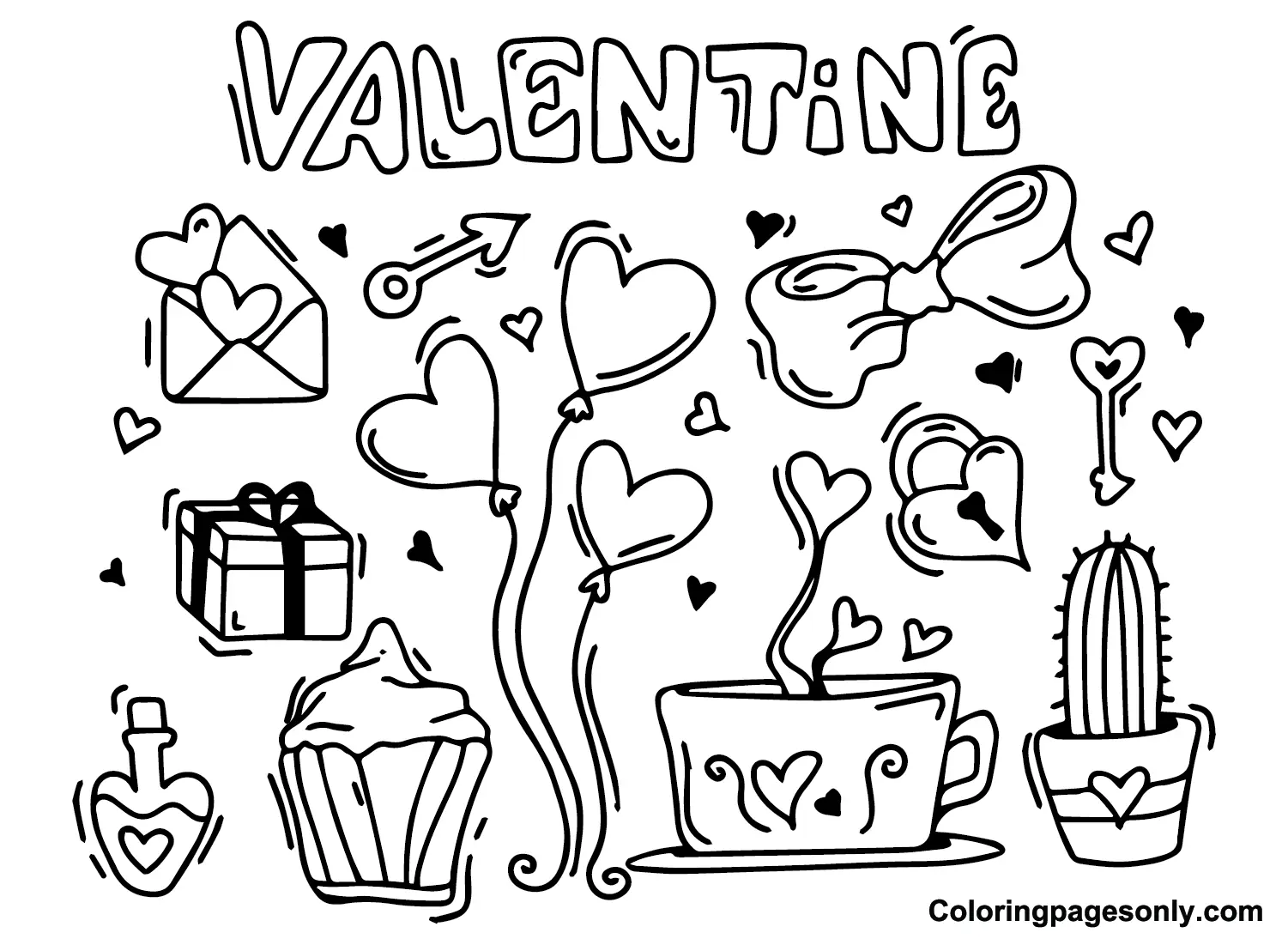 Valentines Day Cards Coloring Pages 11