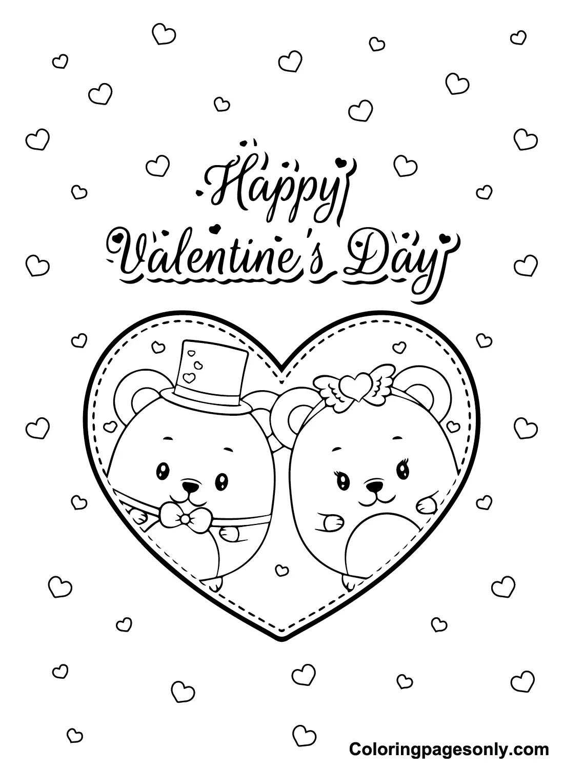 Valentines Day Cards Coloring Pages 18