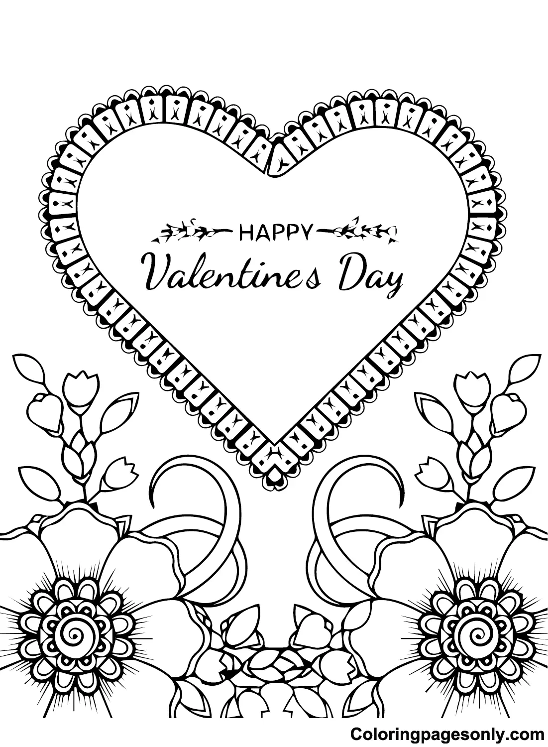 Valentines Day Cards Coloring Pages 7