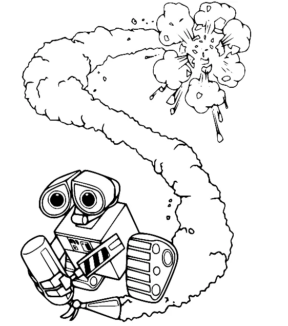 Desenhos de Wall E Para Colorir 17