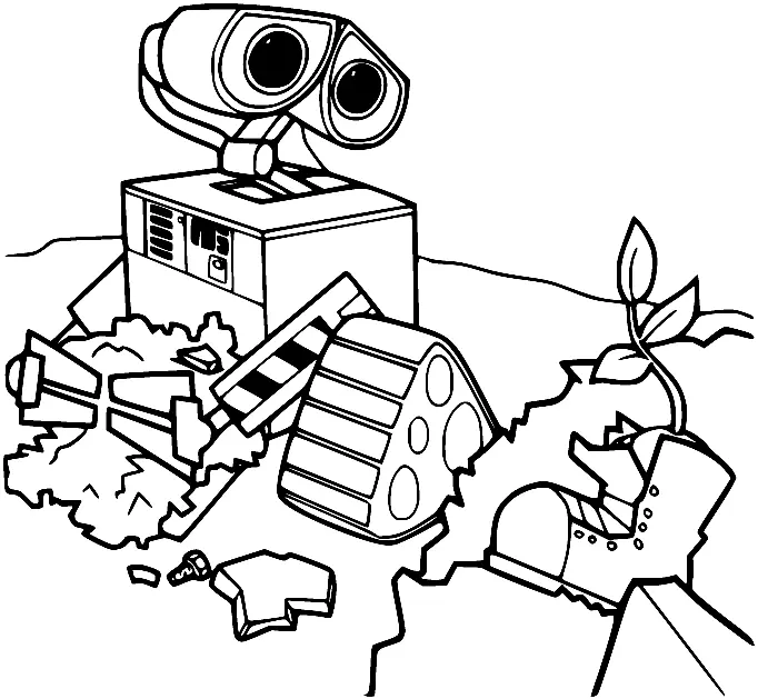 Desenhos de Wall E Para Colorir 5