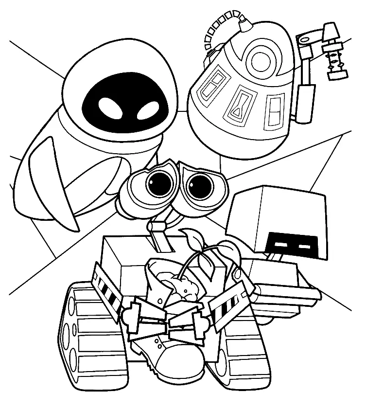 Desenhos de Wall E Para Colorir 8