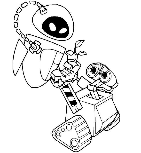 Desenhos de Wall E Para Colorir 9