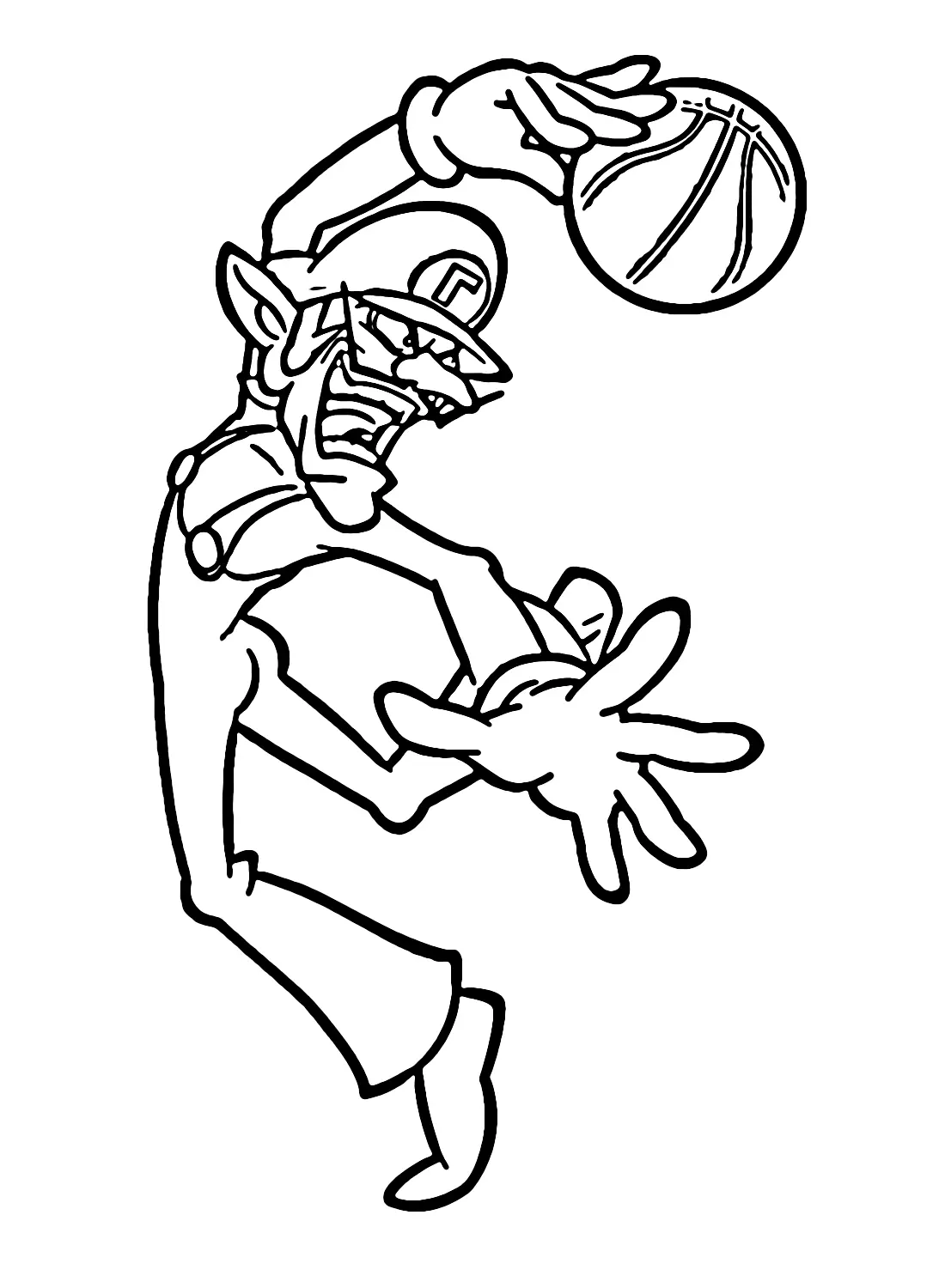 Waluigi Coloring Pages 16