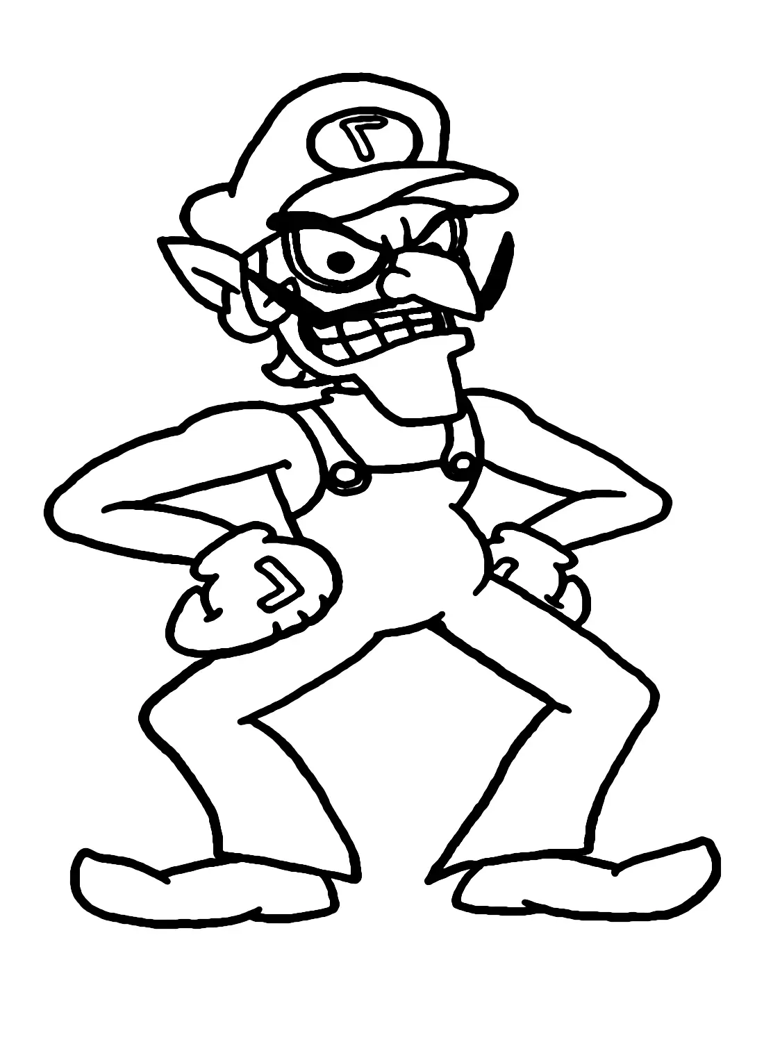 Waluigi Coloring Pages 9