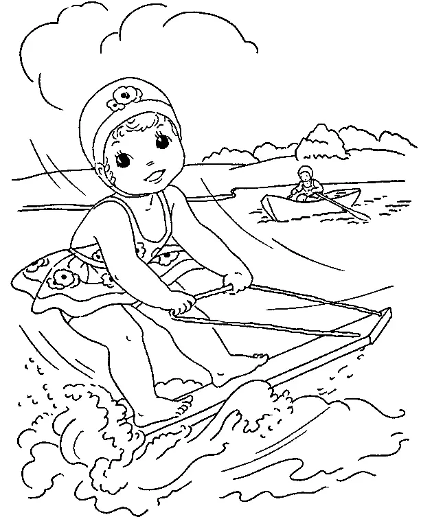 Desenhos de Esportes Aquaticos Para Colorir