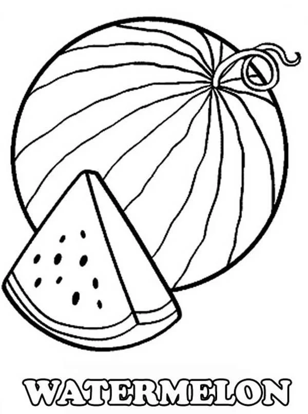 Watermelon Coloring Pages 17