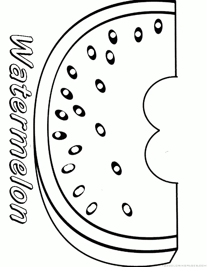 Watermelon Coloring Pages 25