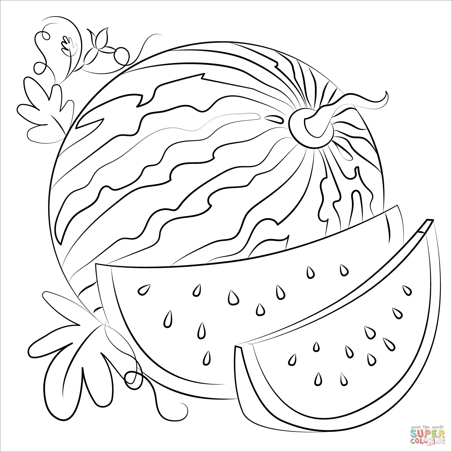 Watermelon Coloring Pages 28