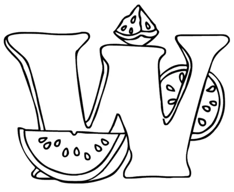 Watermelon Coloring Pages 32