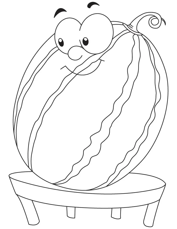 Watermelon Coloring Pages 43