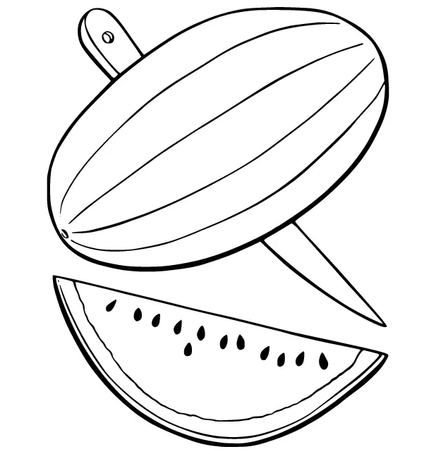 Watermelon Coloring Pages 44