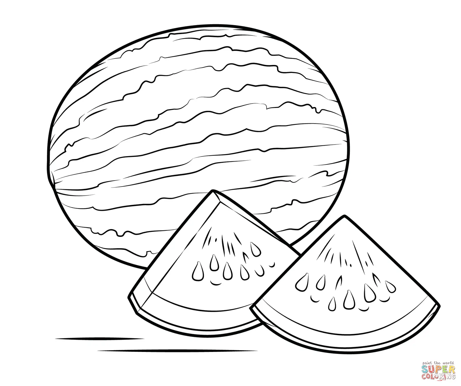 Watermelon Coloring Pages 7