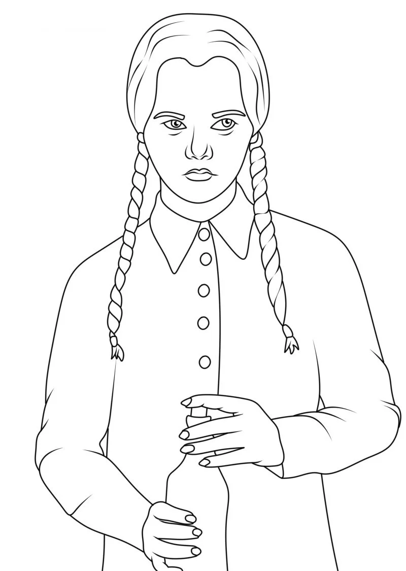 Wednesday Addams Coloring Pages