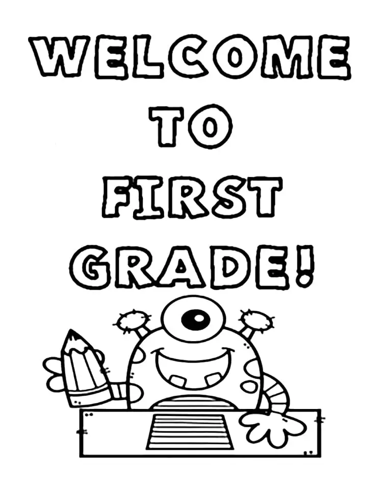 Welcome to First Grade Coloring pages 1