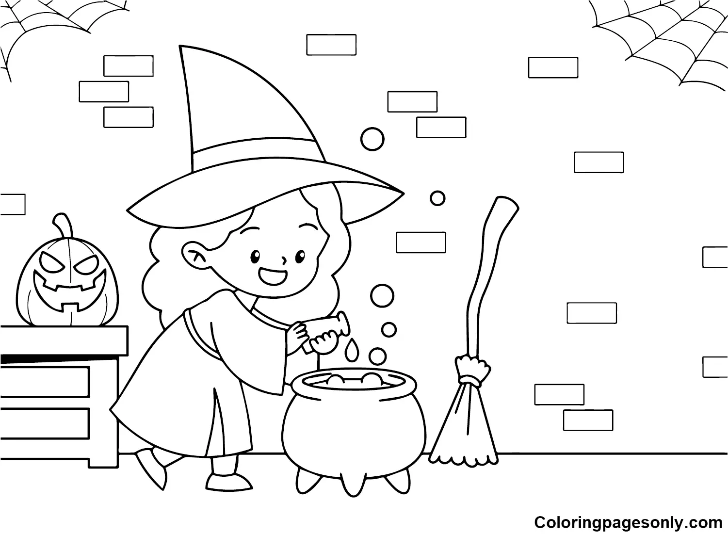 Witch Coloring Pages