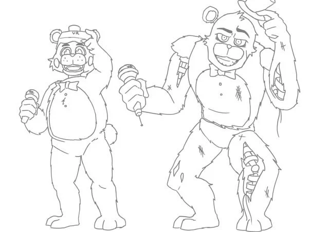 Withered Freddy Coloring Pages