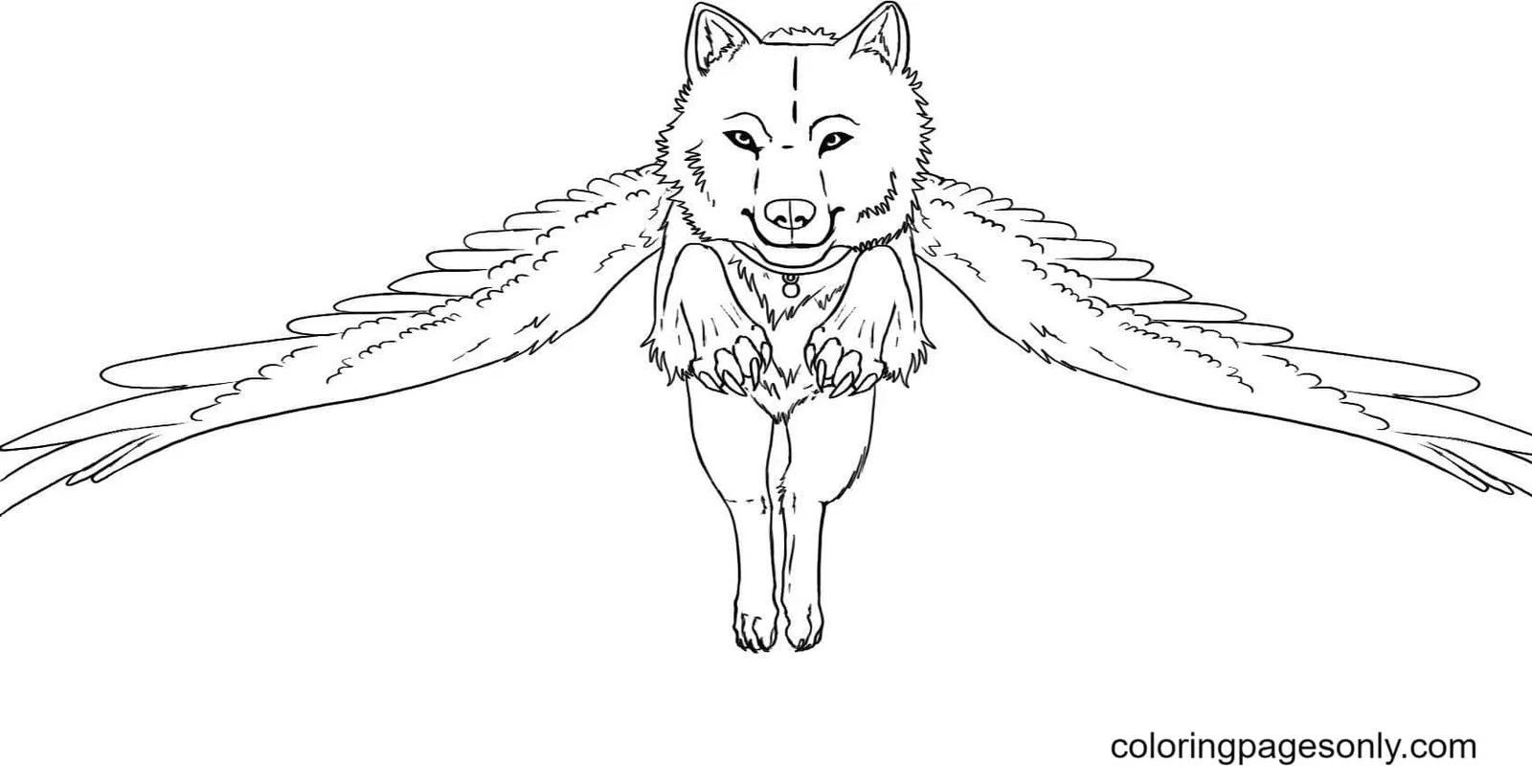 Wolf With Wings Coloring Pages 67