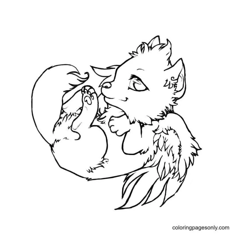 Wolf With Wings Coloring Pages 71