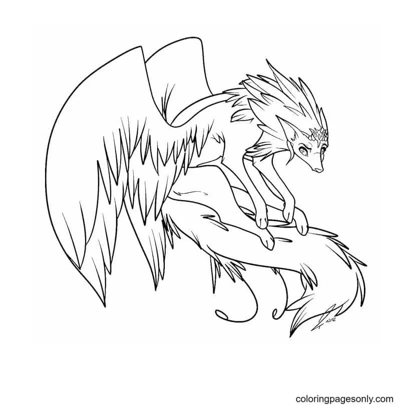 Wolf With Wings Coloring Pages 81