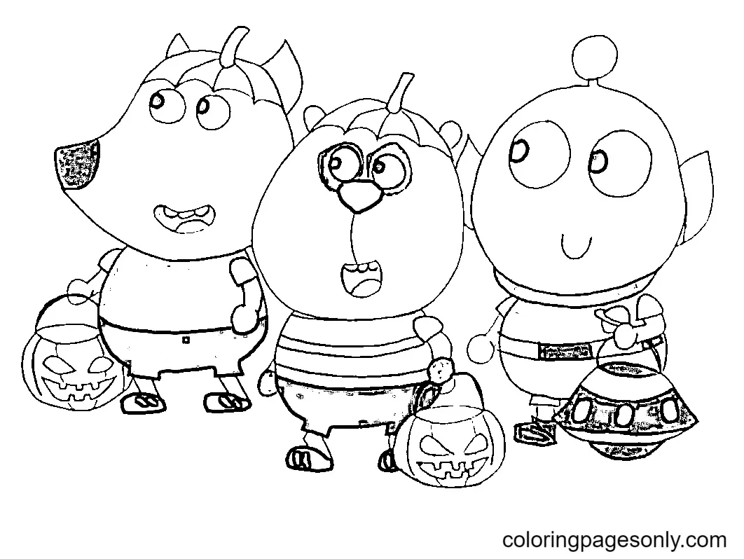 Desenhos de Wolfoo Para Colorir 100