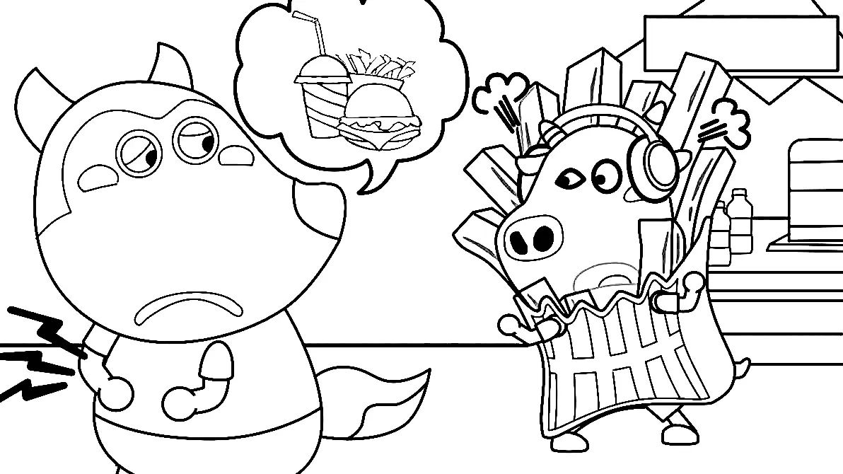 Wolfoo Coloring Pages 97 print and download Wolfoo Coloring Pages 97