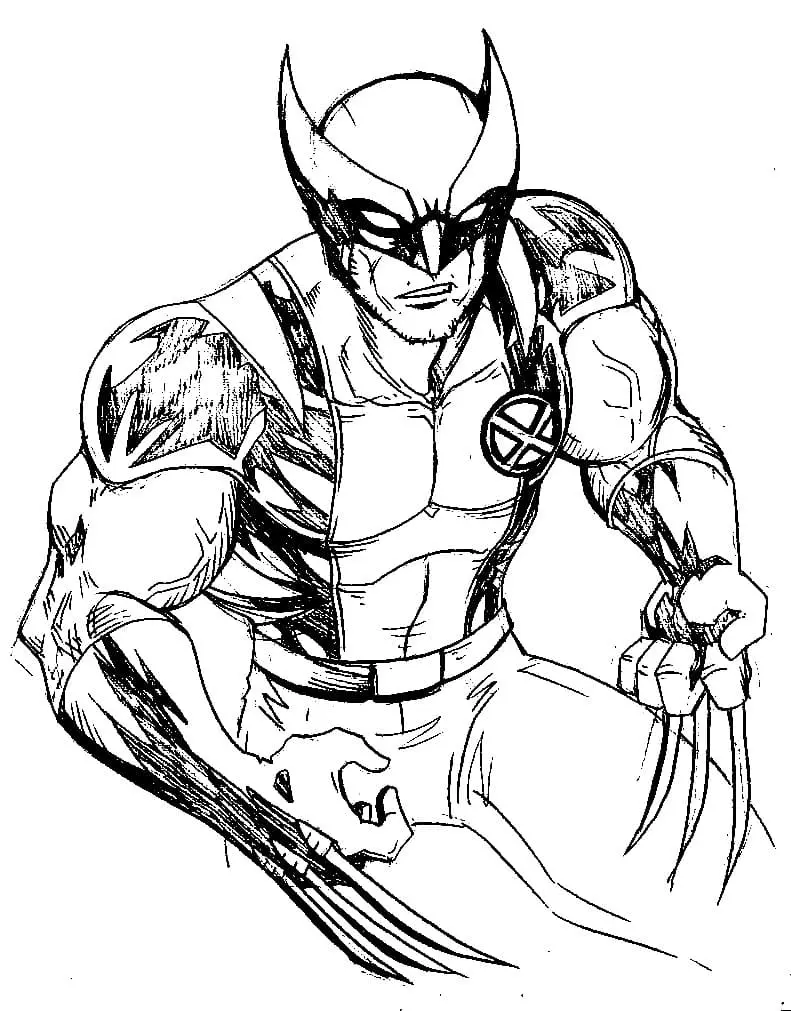 Wolverine Para Colorear 112