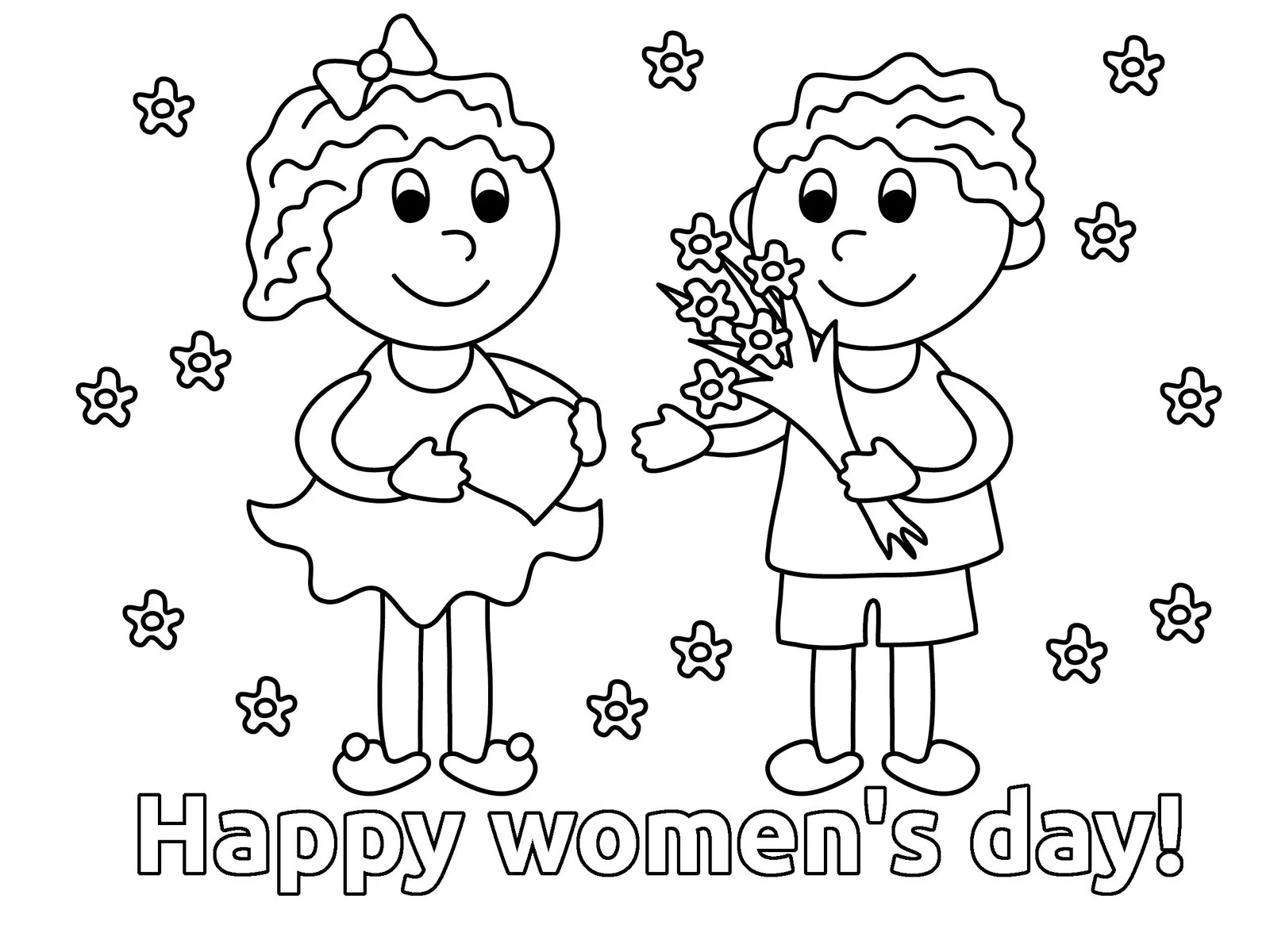 Womens day Coloring Pages 125