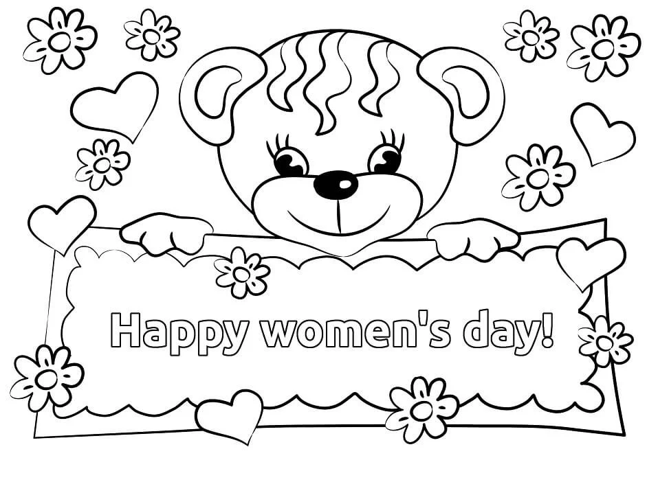 Womens day Coloring Pages 137