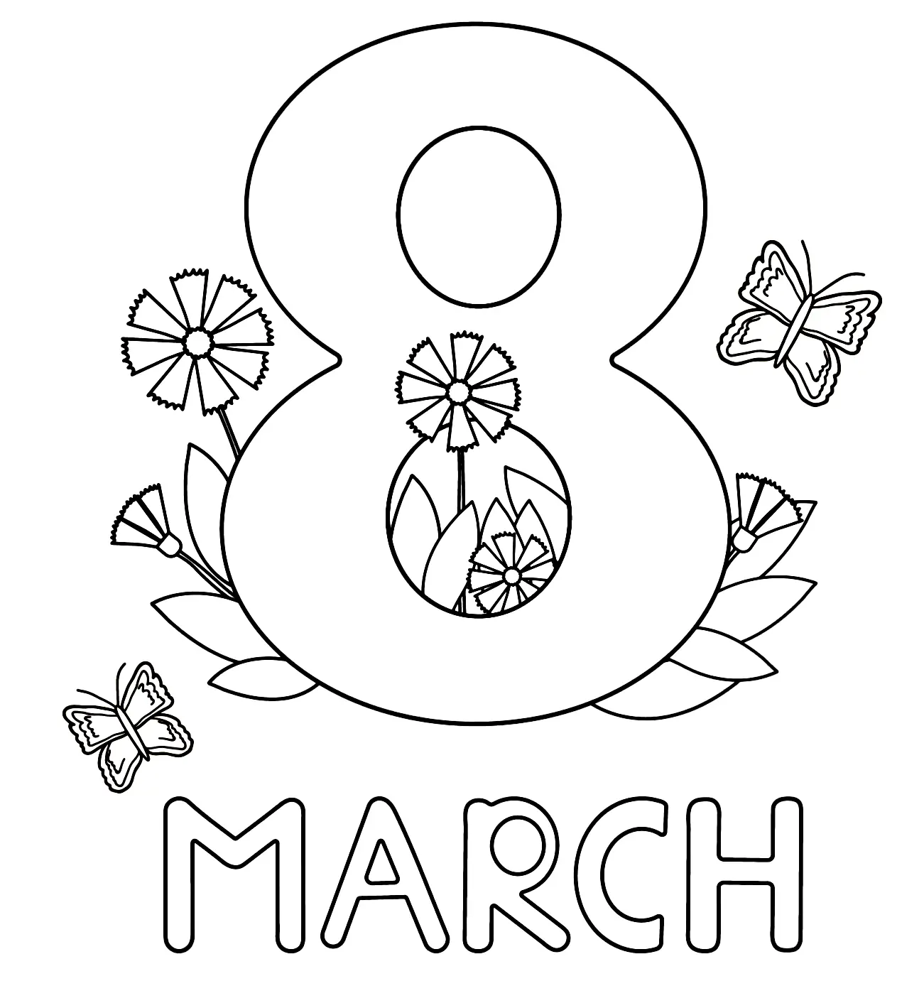 Womens day Coloring Pages 149