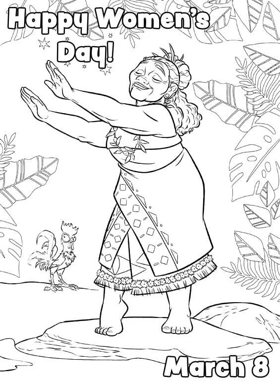 Womens day Coloring Pages 193