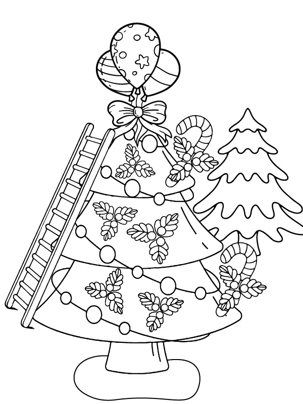 Woodland Christmas Coloring Pages 1