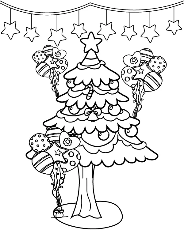 Woodland Christmas Coloring Pages 11