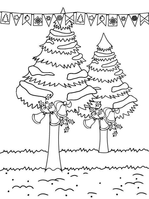 Woodland Christmas Coloring Pages 12