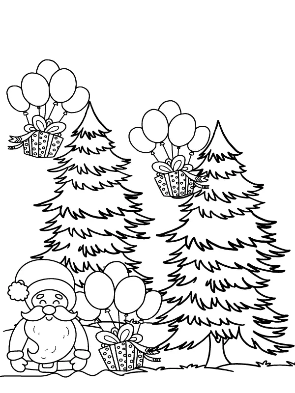 Woodland Christmas Coloring Pages 6