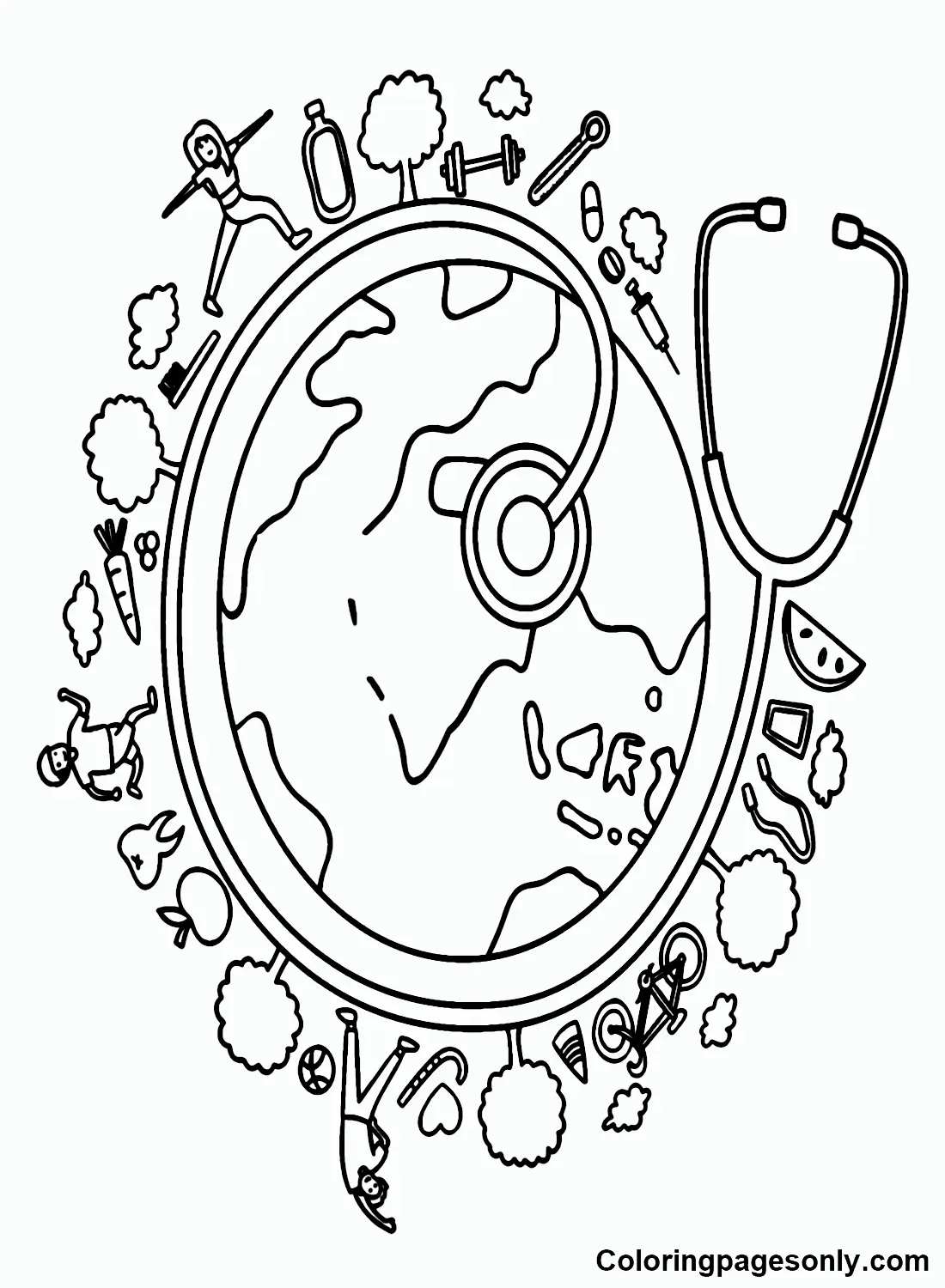 World Health Day Coloring Pages 13