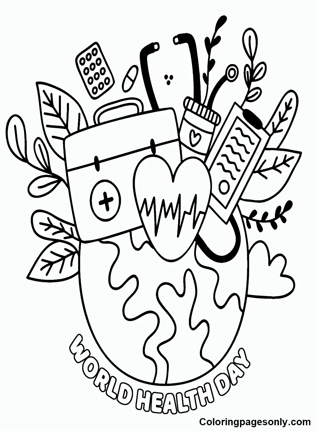 World Health Day Coloring Pages 3