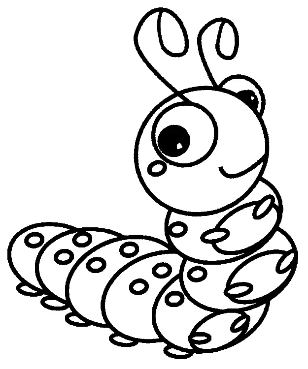 Worm Coloring Pages