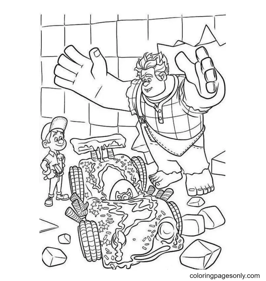 Rompe Ralph Para Colorear 58