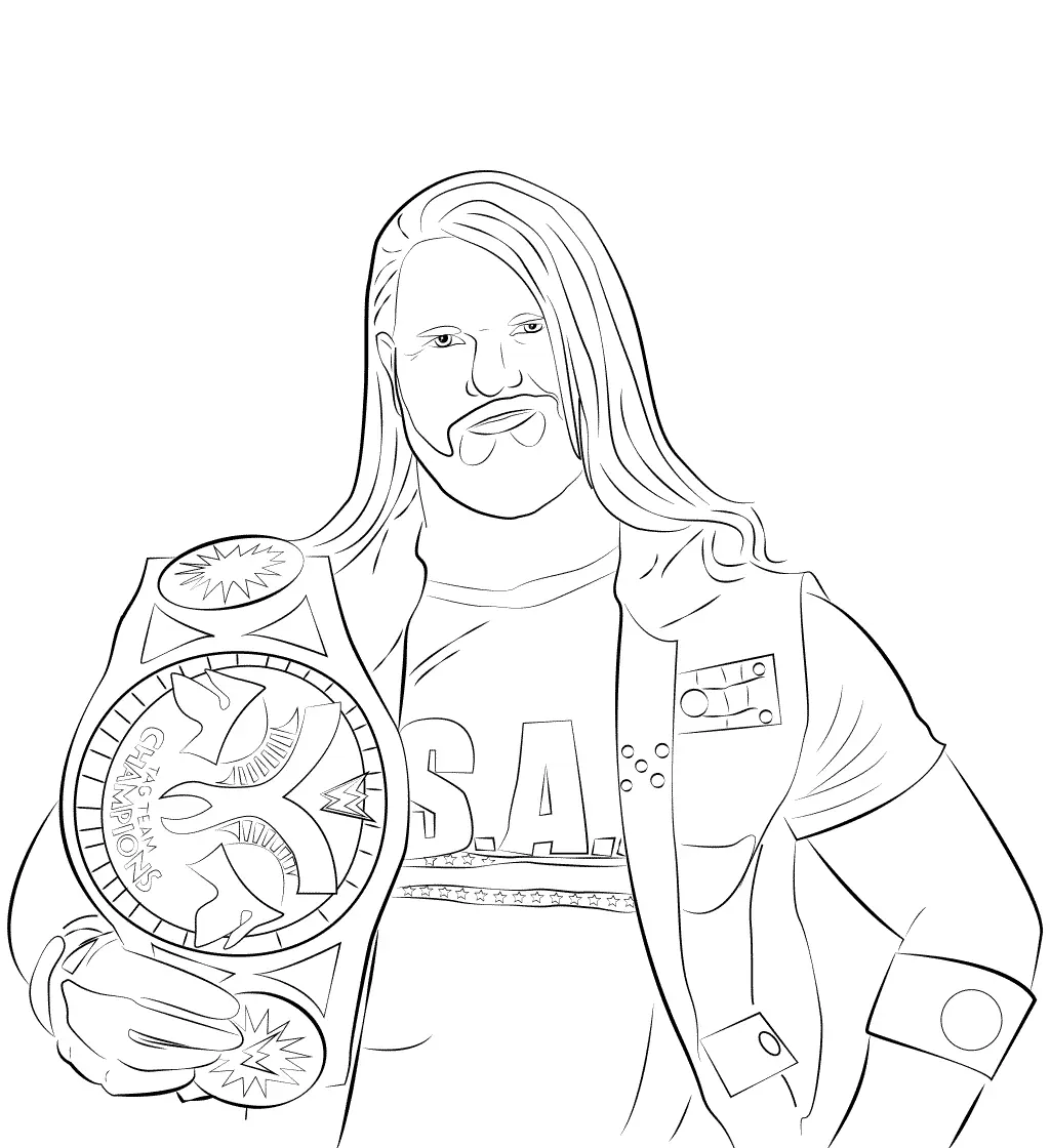 WWE Coloring Pages 17